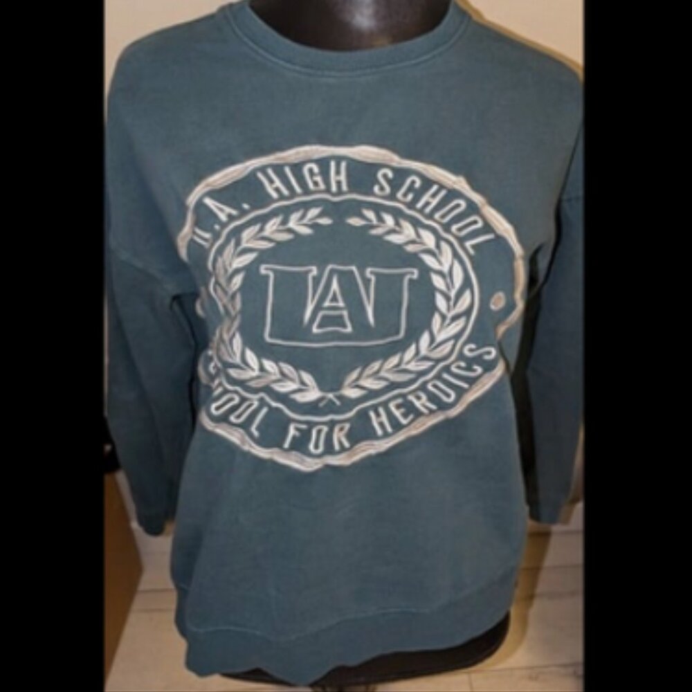 Box Lunch My Hero Academia UA High Embroidered Seal Logo Sweatshirt Womens Sz S